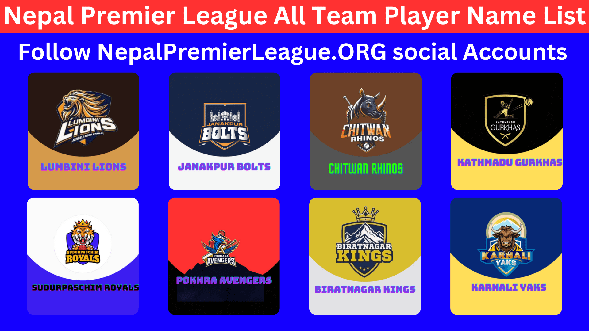 Nepal Premier League All Team Player Name List,Nepal Premier League All Team Player Name List 2024