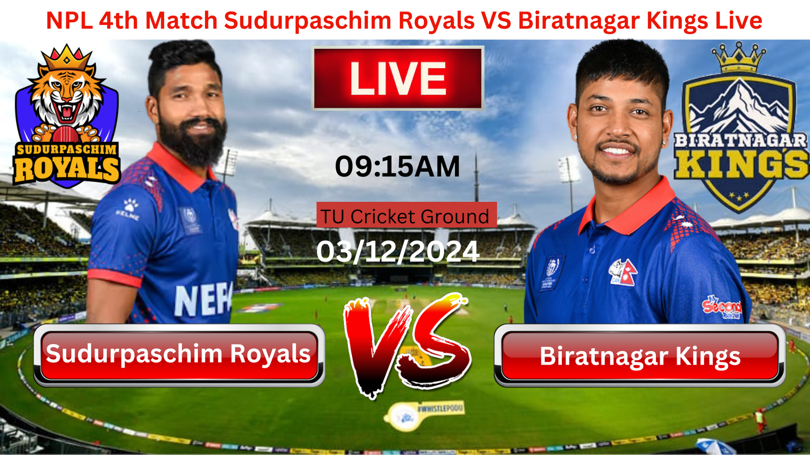 Sudurpaschim Royals Vs Biratnagar Kings Live Match Score